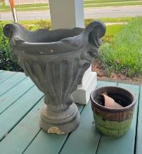 Planter Urn and Ceramic Planter