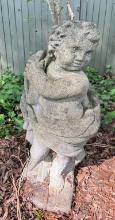 Concrete Cherub with Drape
