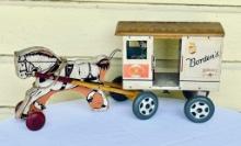 Scarce Clinton Rich Toys Bordon's Metal Wood and Delivery Cart