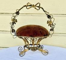 Wonderful 1860-1880 Gold Gilded Brides Basket