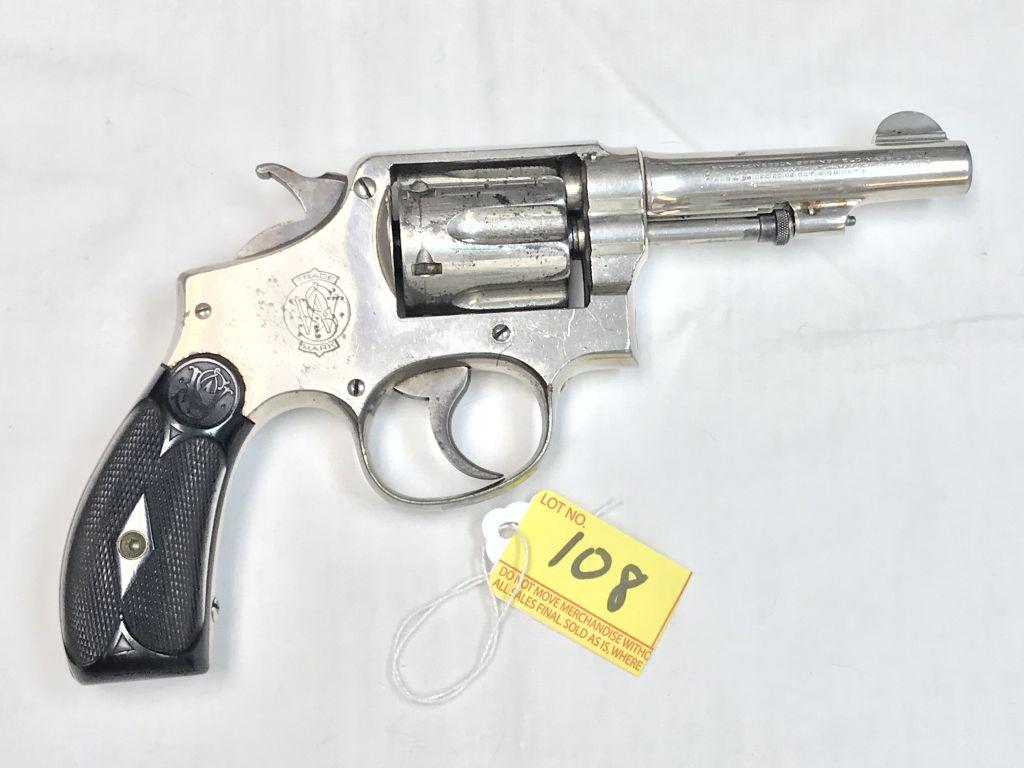 S&W 6-shot, s#71259, 38Spl revolver, 4" barrel, nickel