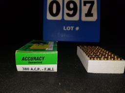 (1) Box .380 ACP- F.M.J