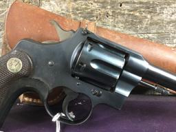 Colt Officer’s Model with original box and Lawrence holster 22LR