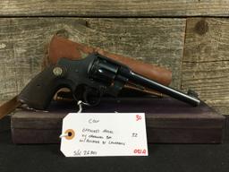 Colt Officer’s Model with original box and Lawrence holster 22LR