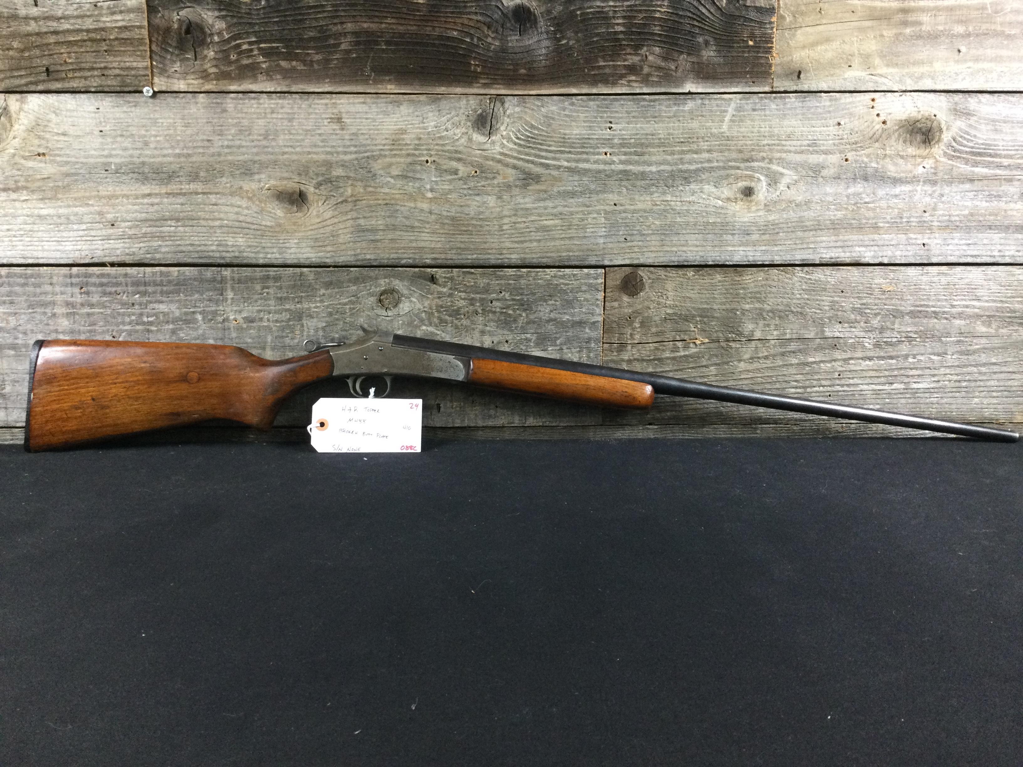 H&R Topper M488 break action .410 with broken butt plate
