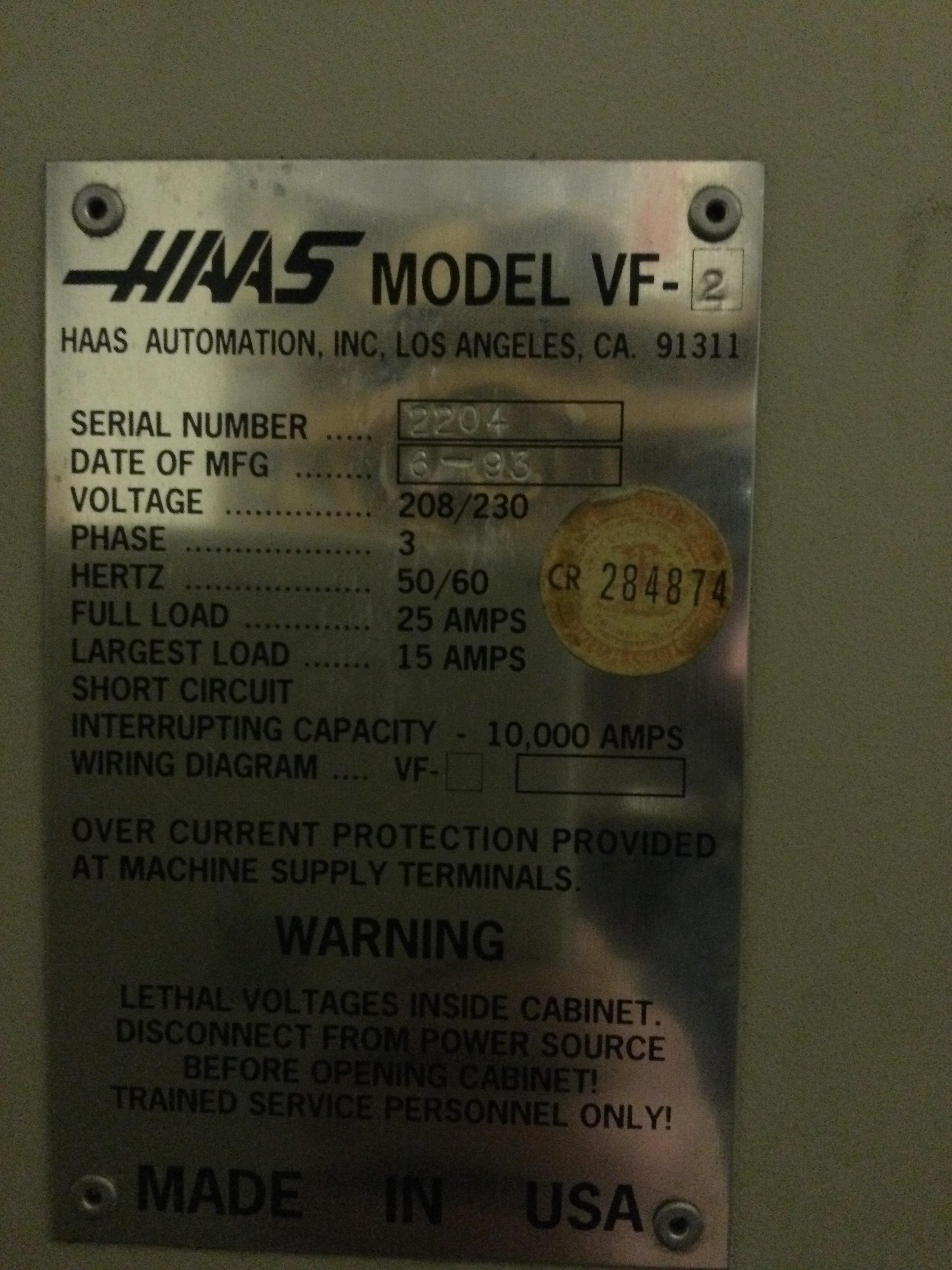 Haas vf-2 cnc machine