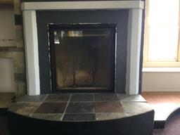 Renaissance Rumford 1000 Gas Fireplace with broken front glass