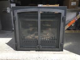 Valor 535 Horizon with Tradition Logs and Double Door Fenderfire face. Gas Fireplace