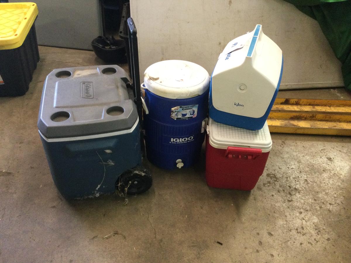 4 Coolers, all in good condition and clean