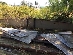 Large pile of steel and scrap metal
