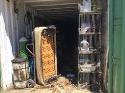 40’ connex with rusty door. All contents included