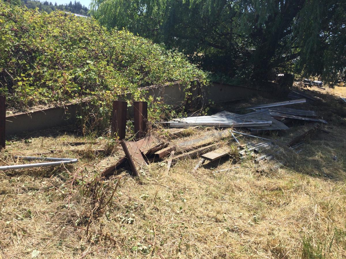 Large pile of steel and scrap metal