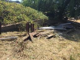 Large pile of steel and scrap metal