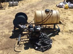 Sprayer cart set up with new motor