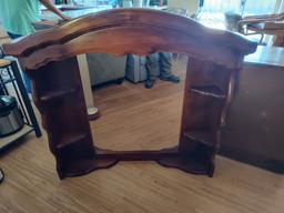 Full Size Wooden headboard with mirror