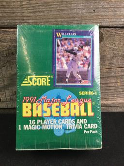 1 unopened SCORE 1991 Series 1 MLB Booster packs