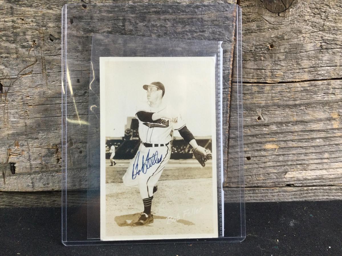 Autographed Bob Feller Post Card with PSA/DNA COA