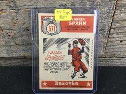 1959 Topps Warren Spahn Card