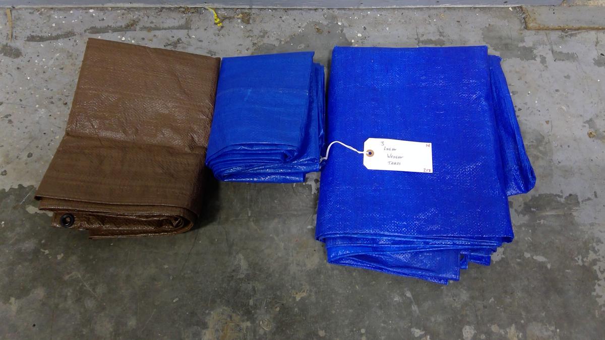 3 Light Weight Tarps