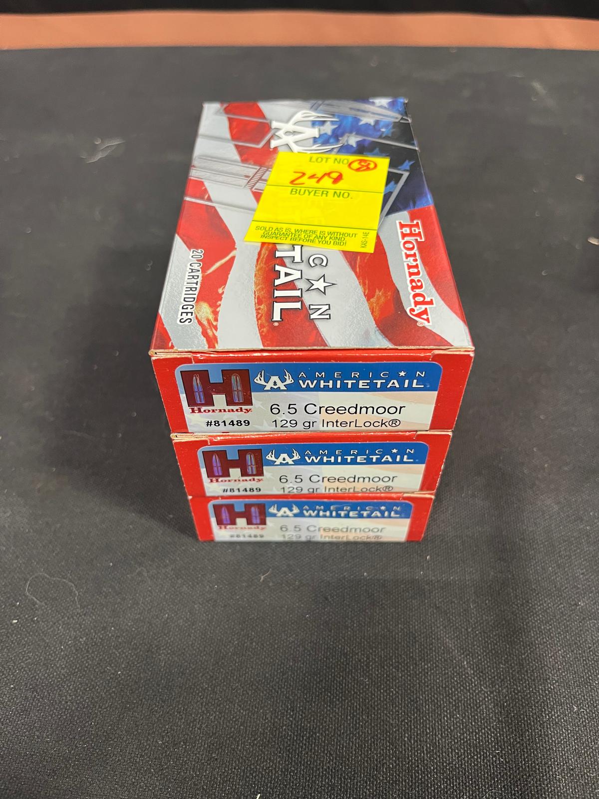 60 Rounds Of 6.5 Creedmoor 129gr Interlock