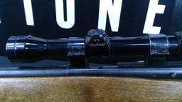 Savage Anschütz .22LR with 2-7x Redfield Scope. Has a cracked Stock