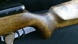 Savage Anschütz .22LR with 2-7x Redfield Scope. Has a cracked Stock
