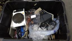 Tote of Counter Top Lab Equipment