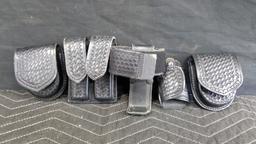 Assorted Leather Duty Belt Accessories by Aker