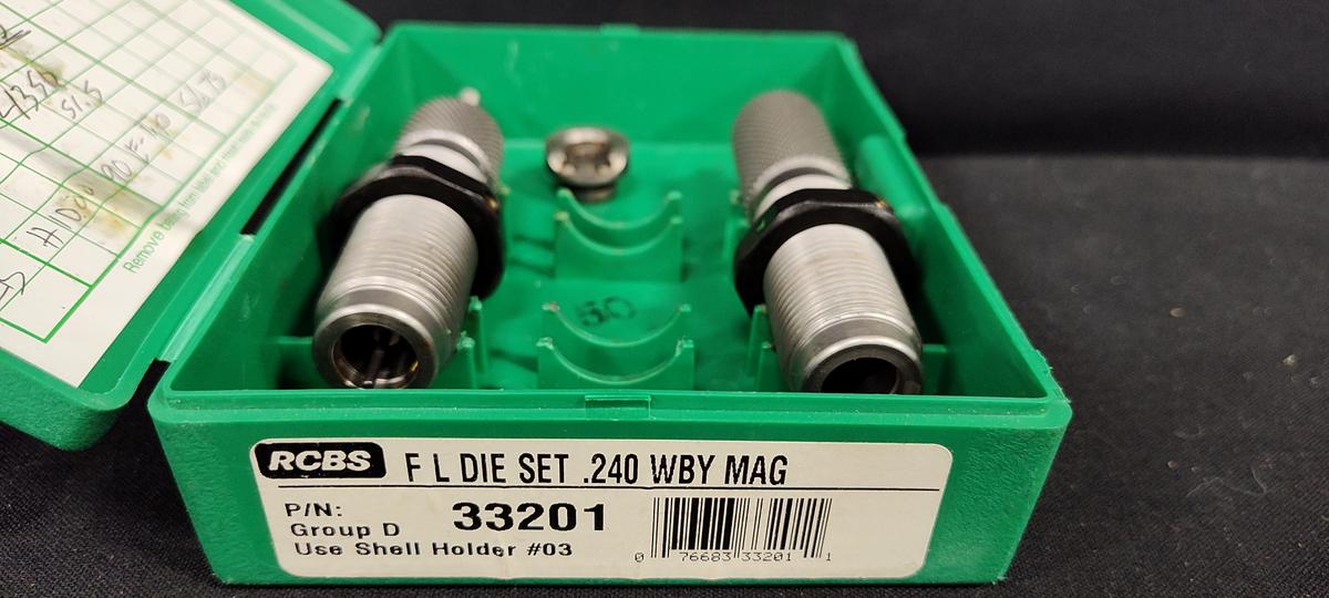 RCBS 33201 FL 2-Die Set with Shell Holder, .240WbyMag