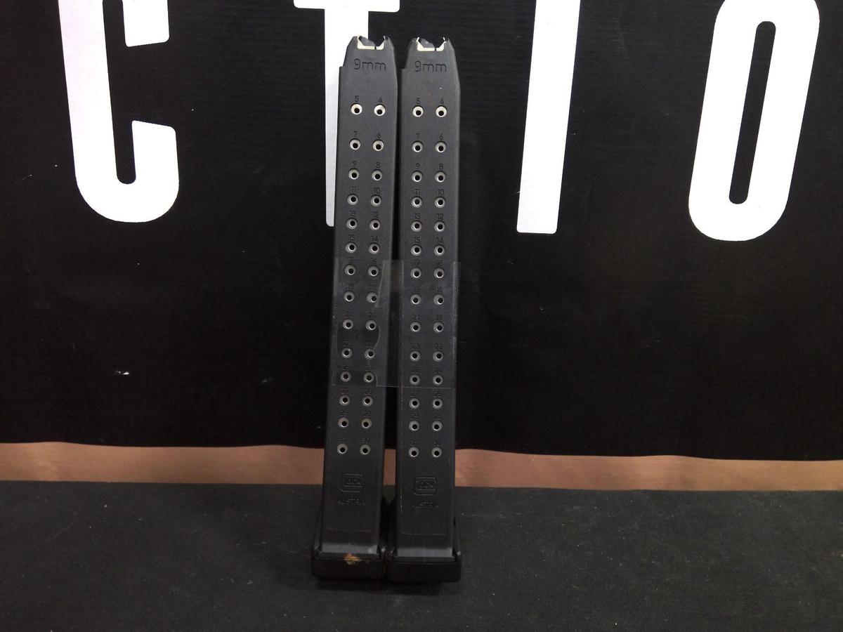 2 GLOCK 9MM 31rd MAGAZINES