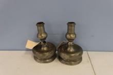 PEWTER CANDLESTICKS