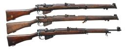 3 BRITISH BOLT ACTION RIFLES.