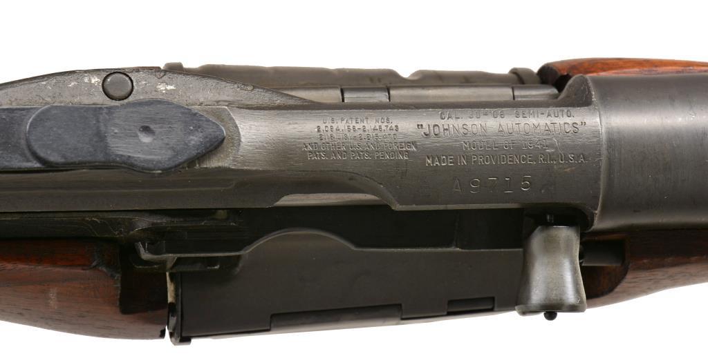 JOHNSON AUTO MODEL 1941 SEMI AUTO RIFLE.