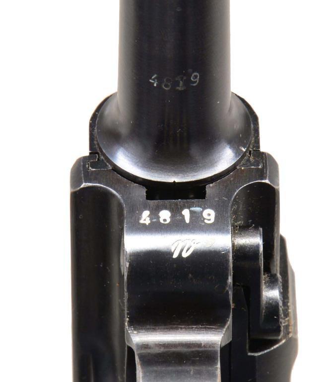 MAUSER S/42 CODE SEMI AUTO LUGER PISTOL.