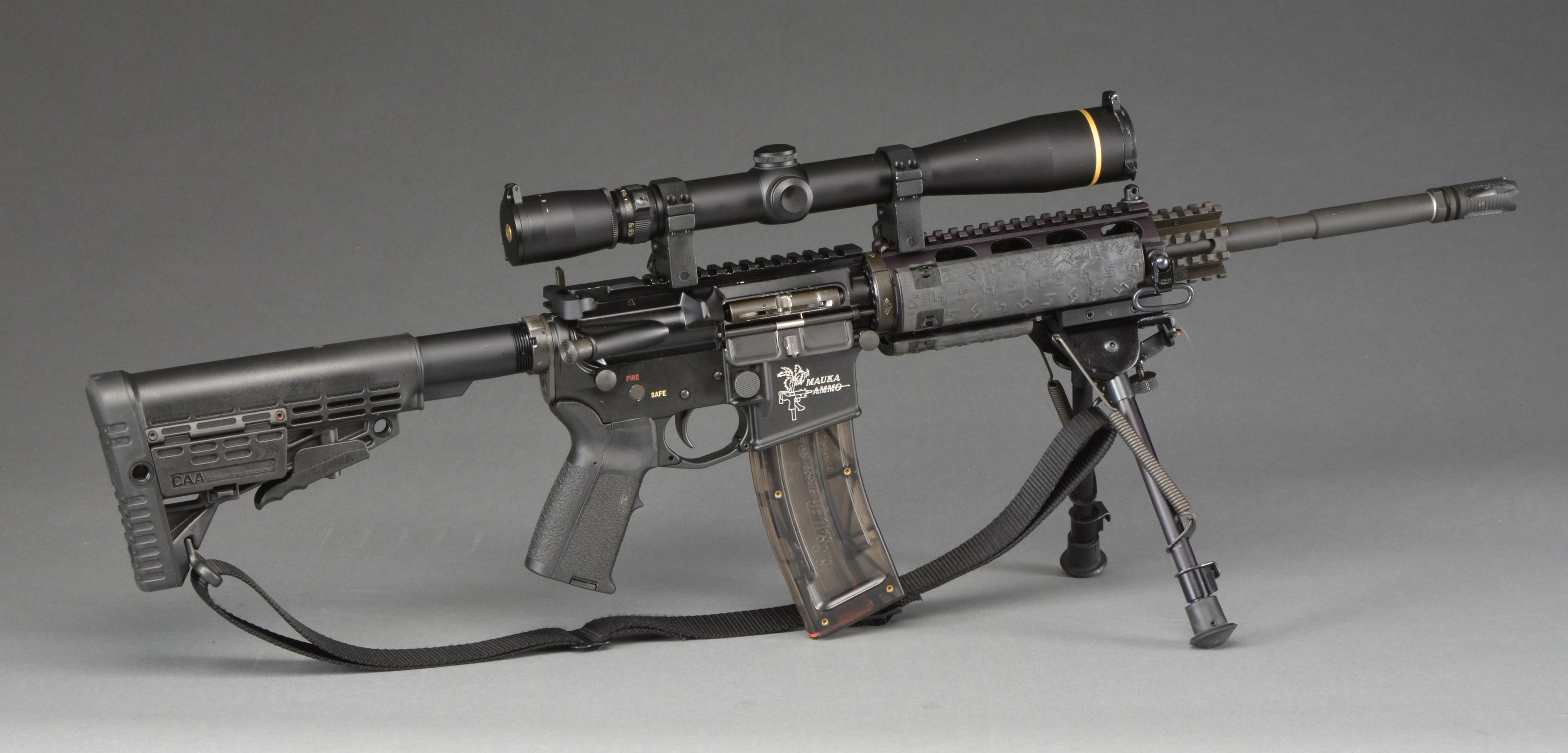DPMS AR 15 CUSTOM SEMI AUTO RIFLE.