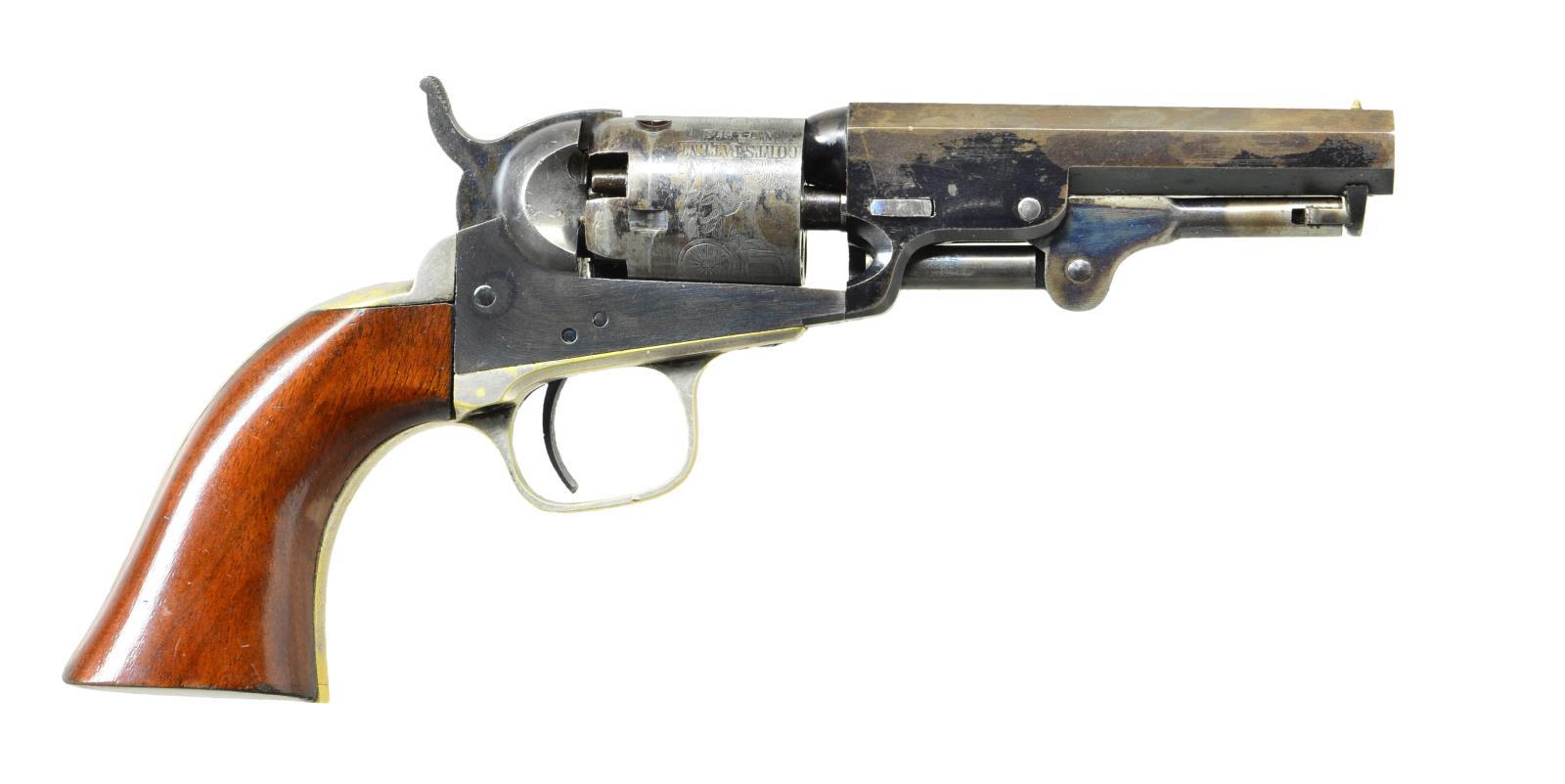 CASED COLT 1849 POCKET MODEL REVOLVER.