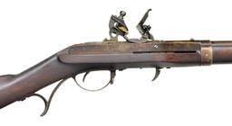 A FINE 1819 HALL BREECH LOADING FLINTLOCK RIFLE