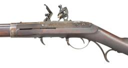 A FINE 1819 HALL BREECH LOADING FLINTLOCK RIFLE