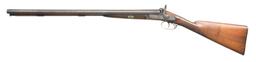 UNMARKED SIDELOCK PERCUSSION SXS SHOTGUN.