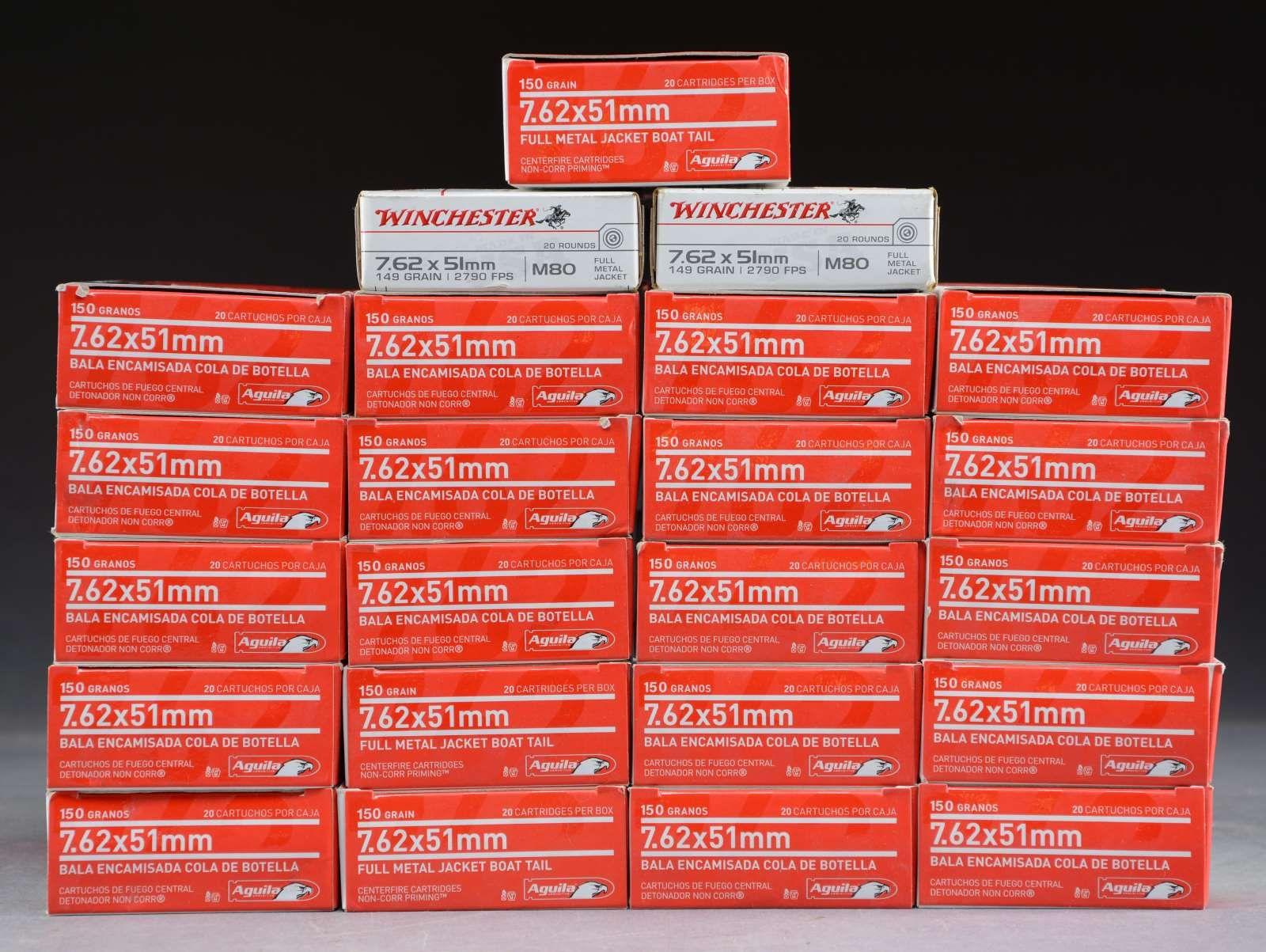 460 RDS. (23 BOXES) OF 7.62x51MM NATO