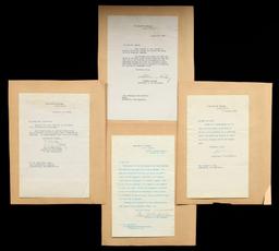 8 TYPED LETTERS SIGNED BY SECRETARIES TO THE