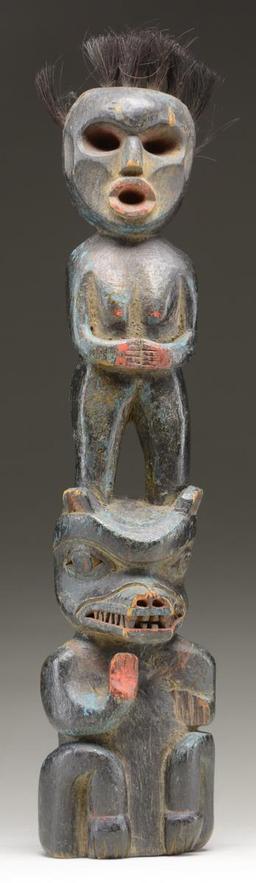 SMALL CARVED TOTEM.
