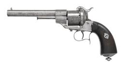 FRENCH LEFAXCHEUX SINGLE ACTION PINFIRE REVOLVER.