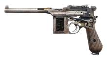 IMPRESSIVE MAUSER C96 CONEHAMMER CUTAWAY PISTOL.