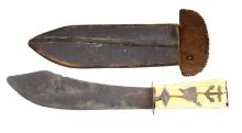 SUPERB 1830-1860 SAILOR’S BELT KNIFE.