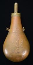 US NAVY M1842 POWDER FLASK.