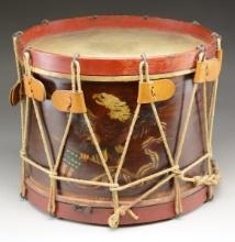 FINE RESTORED CIVIL WAR EAGLE DRUM.