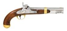 I.N. JOHNSON MODEL 1842 US PERCUSSION PISTOL.