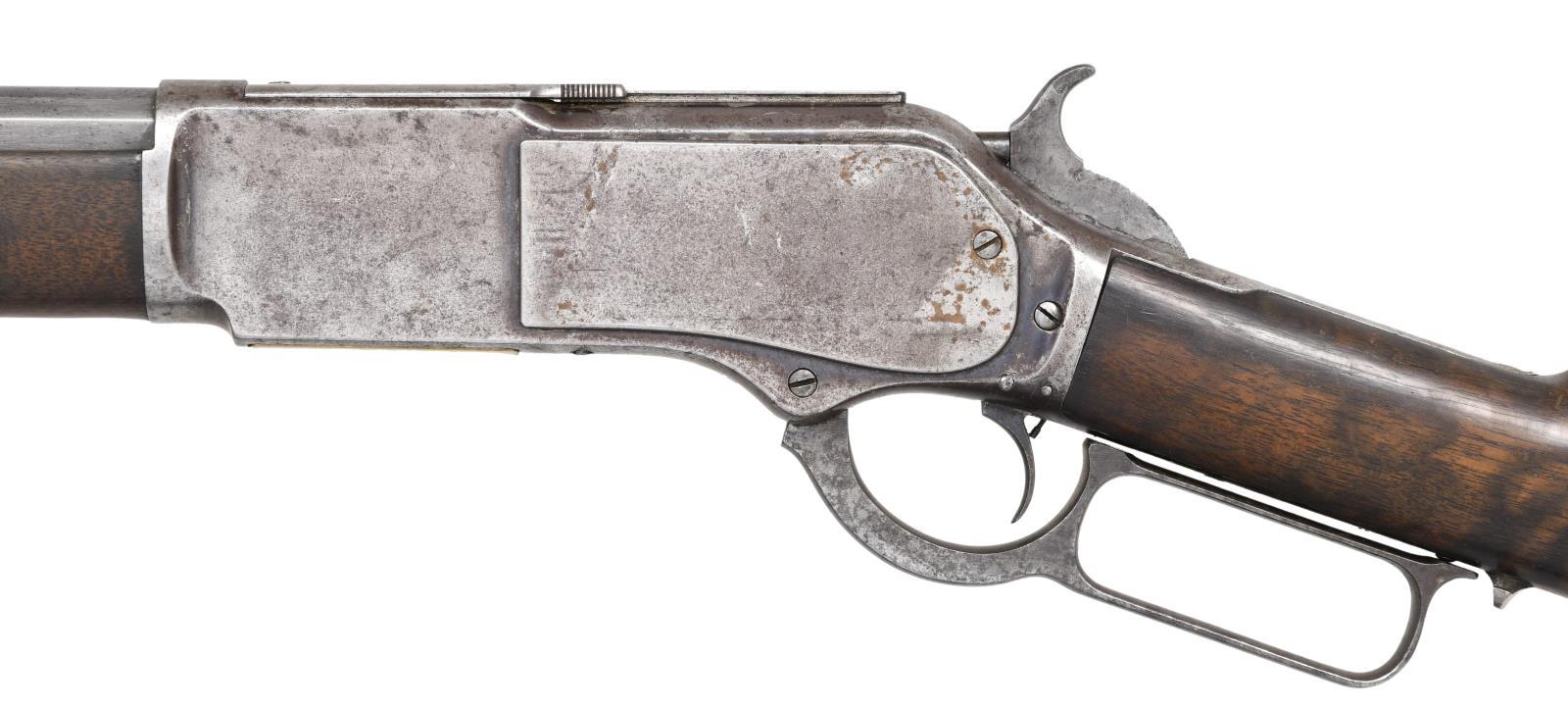WINCHESTER 1876 HEAVY BARREL LEVER ACTION RIFLE.