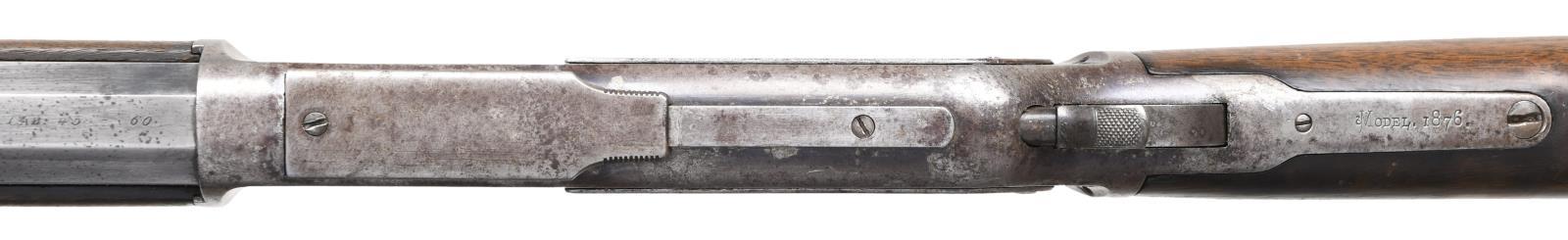WINCHESTER 1876 HEAVY BARREL LEVER ACTION RIFLE.